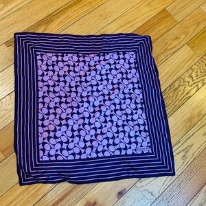 Coach Silk Square Scarf Purple